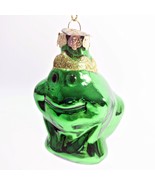 Thomas Pacconi Museum Series Christmas Green Frog Prince Blown Glass Orn... - £10.19 GBP