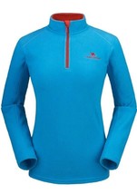 CAMEL CROWN Womens Half Zip Polar Fleece Pullover Long Sleeve Blue Size 3XL - £12.66 GBP