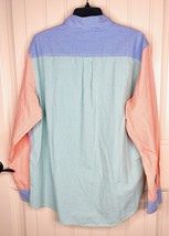 VTG Chaps Fun Shirt Mens Large Colorblock Pastel Patchwork Y2K - $19.65