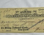 1913 The First National Bank Of Cooperstown NY Check #2613 KG JD - $11.88