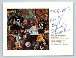 Pittsburgh Steelers Postcard Terry Bradshaw Johno Prascak Autographed - £11.09 GBP