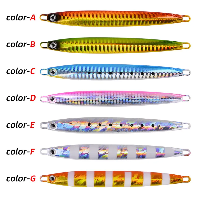 7pcs/lot Super Slim long  Casting Jig 10G 20G 30G 40G 60G Shore Cast Jigging Spo - $29.99