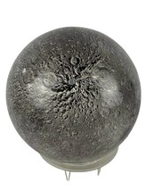 Vtg Moon Globe Stand Lunar Map Astronomy Space Collectible 14.5” Celestial Star image 3