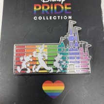 Disney Pin Pride Collection RAINBOW CASTLE mickey, goofy, minnie NEW ON ... - $18.67