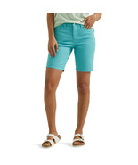 Lee Women&#39;s Mid Rise Cuffed Bermuda Shorts, Bay Blue Size 4M - $451.87 MXN