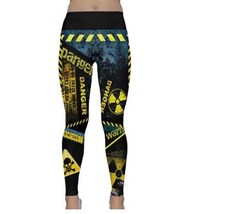 Leggins for woman sexy yoga sport and gymnastic design with danger nucle... - $29.99