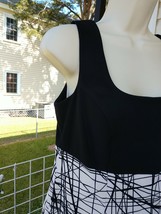 Kim Rogers Dress Black/White Sleeveless Summer Zipper Closure Size 6 Classy - £12.31 GBP