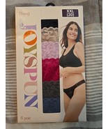 Joyspun Womens Lace Thong Underwear XXLarge Multicolor Pack of 6(BBO) - $14.00