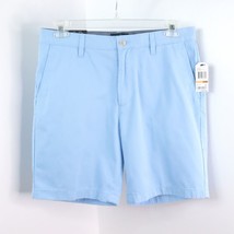 New Nautica Men&#39;s 33W Noon Blue Classic Fit Flat Front Chino Boating Deck Shorts - £15.75 GBP
