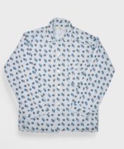 Vintage 60s Shirt Mens M Sleep Blue Print Design Dutchmaid Long Sleeve C... - $23.07