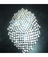 PIN BROOCH VINTAGE RHINESTONES LARGE MARQUIS SHAPED SILVER BACK 50&#39;S - $915.51 MXN