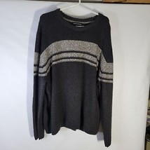 Mens Tricots St Raphael Sweater 2 tone Gray Striped Size XXL - £16.30 GBP