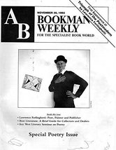 AB Bookman&#39;s Weekly November 30, 1992 Special Poetry Issue [Staple Bound... - £6.26 GBP
