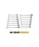 Gearwrench 86629 16 Piece 90T Metric Reversible Ratcheting Wrench Set NEW - £332.82 GBP