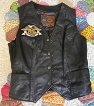 First Classics Authentic Leather Gear Motorcycle Vest M Harley owners gr... - $55.00