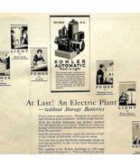 1922 Kohler Plumbing Power and Light XL Advertisement Industrial 14 x 10.5&quot; - $385.69 MXN