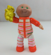 Vintage 1984 Cabbage Patch Kids Poseable Boy In Pajamas W/ Bear 3.5&quot;  Mini Doll - £7.63 GBP