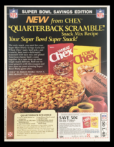 1984 NFL Super Bowl Chex Corn Cereal Circular Coupon Advertisement - $18.95
