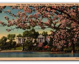Museum of Art Fine Arts Garden Cleveland Ohio OH Linen Postcard V21 - $1.93