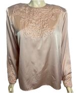Vintage SK &amp; Co. Women&#39;s Embellished Blouse Pink Size 14 NWT - $53.03 CAD