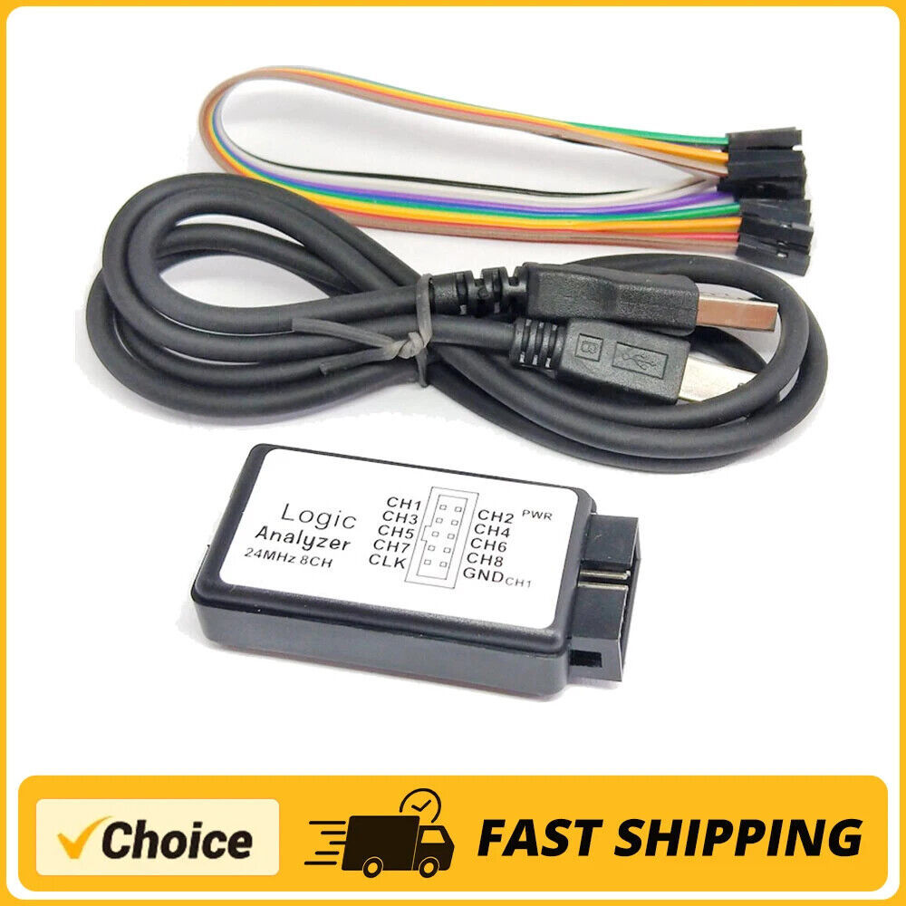 USB Logic Analyzer 24M 8CH Microcontroller ARM FPGA Debug Tool 8 Channel... - $14.79