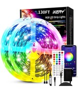 Ikery Led Strip Lights 130Ft,Music Sync Color Changing Led, 2 Rolls Of 65Ft - $49.15 CAD