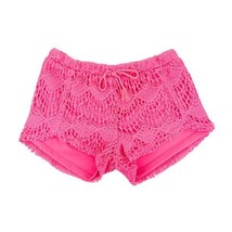 DKNY Girls Shorts with Waistband Drawstring Beautiful Crochet Lace 6 - $19.80