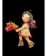 Vintage 1978 Handcrafted Salt Dough Christmas Ornament Cowgirl Stick Pon... - $371.51 MXN