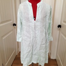 CP Shades For Seaside Womens Long Sleeve Linen Shirt tunic Size XS seafoam green - £38.83 GBP