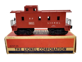1947 Vintage Lionel Trains O Scale Red Caboose SP 6257 with Original Box - £22.82 GBP