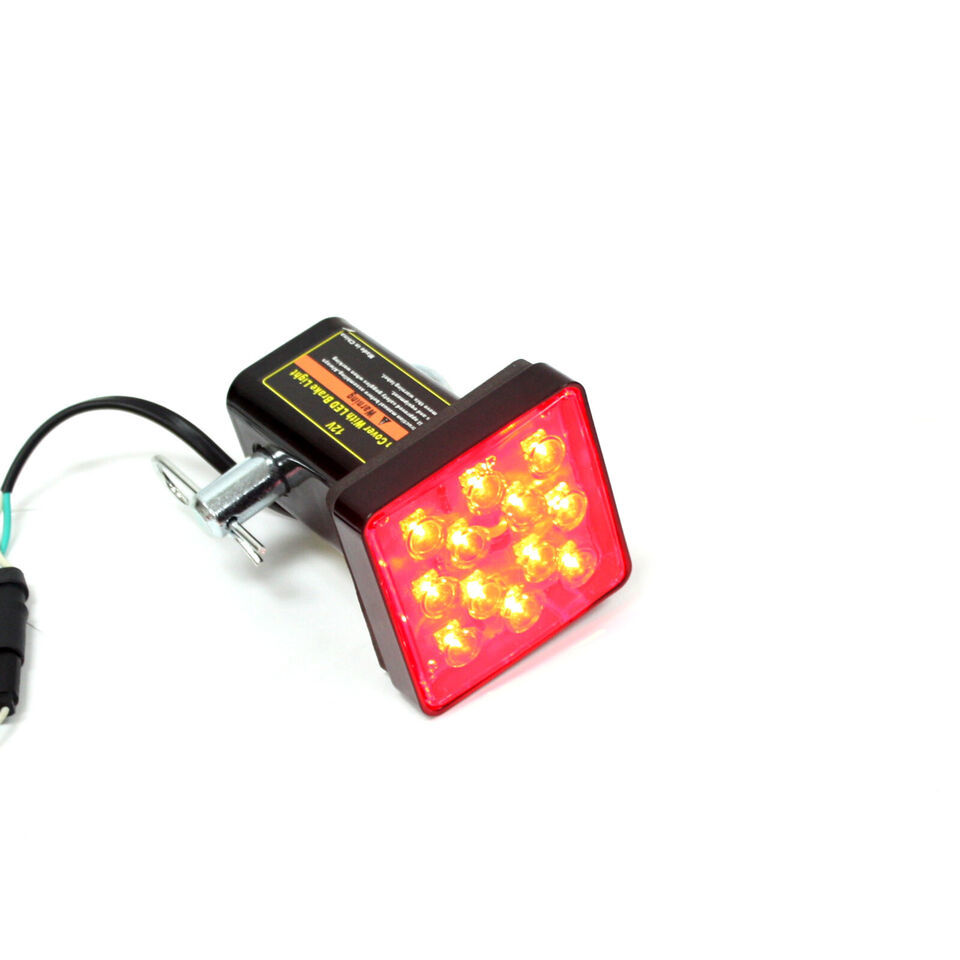 LED 2&quot; Hitch Receiver Cover Brake Light Leds Tube Cover w/ Pin Trailer S... - $22.40