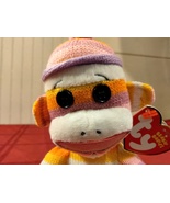 Ty Beanie Babies Sock The Bright Pastel Colorful Sock Monkey (Button Eyes) - £11.05 GBP