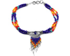 Mia Jewel Shop Native American Inspired Chip Stone Seed Beaded Dangle Multi Stra - £12.55 GBP