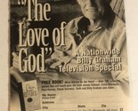 Billy Graham Special The Love Of God Tv Guide Print Ad Tpa16 - $5.93