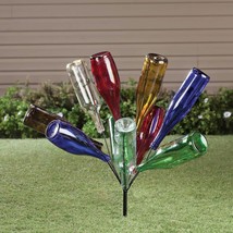 Unique Style Outdoor Metal Wine Bottle Holder Bush Tree Garden Yard Stake Decor - £28.01 GBP
