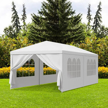 10&#39;x20&#39; Outdoor Gazebo Party Tent with 6 Side Walls Wedding Canopy Cater Events - £96.06 GBP