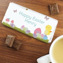 Personalised Chocolate Bar Easter Gift Meadow Chick Milk Chocolate - $7.99