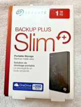 New Sealed Seagate 1TB Backup Plus Slim Portable Storage STDR1000100 Hard Drive - £74.53 GBP