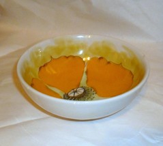 Vintage Mancioli Italy Bowl Yellow Poppies 5 3/4&quot; - £17.36 GBP