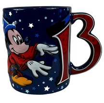 RARE Disney Resort Fantasia Mickey Mouse Sorcerer's Apprentice 2013 Ceramic Mug - $17.06