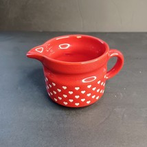 Vintage Waechtersbach Red And White Creamer West Germany Little hearts - £30.36 GBP