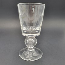One (1) Steuben 7877 Wine Glass Baluster Stem Teardrop Crystal Glass 5 1/8&quot; Chip - £22.60 GBP