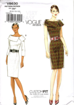 Very Easy Vogue V8630 Misses 6 to 12 Fitted Dress Uncut Sewing Pattern - £13.06 GBP