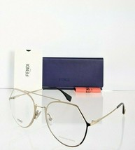Brand New Authentic Fendi FF 0329 Eyeglasses J5G Gold 53mm Frame FF0329 - £99.70 GBP