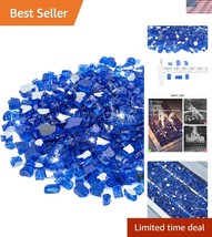 10-Pound Cobalt Blue Reflective Fire Glass for Elegant Fire Pits and Fir... - $800.54 MXN
