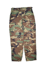 Vintage US Army Hot Weather Combat Trousers Mens M Long Woodland Camo Cargo - £23.89 GBP