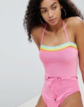 Juicy Couture Color Block Swimsuit Azalia pink Size XL NEW W TAG - £58.84 GBP