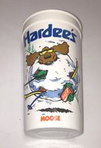 Hardee&#39;s Moose Ice Fishing Snowball Skiing Coca Cola Plastic Cup 1992 - $4.87