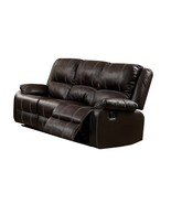 Zuriel 81&quot; Motion Sofa, Brown Faux Leather - $21,665.66 MXN