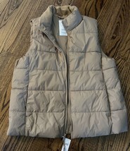 NEW GAP Factory Women’s Control Puffer Vest Size Large Golden Brown NWT - £30.68 GBP